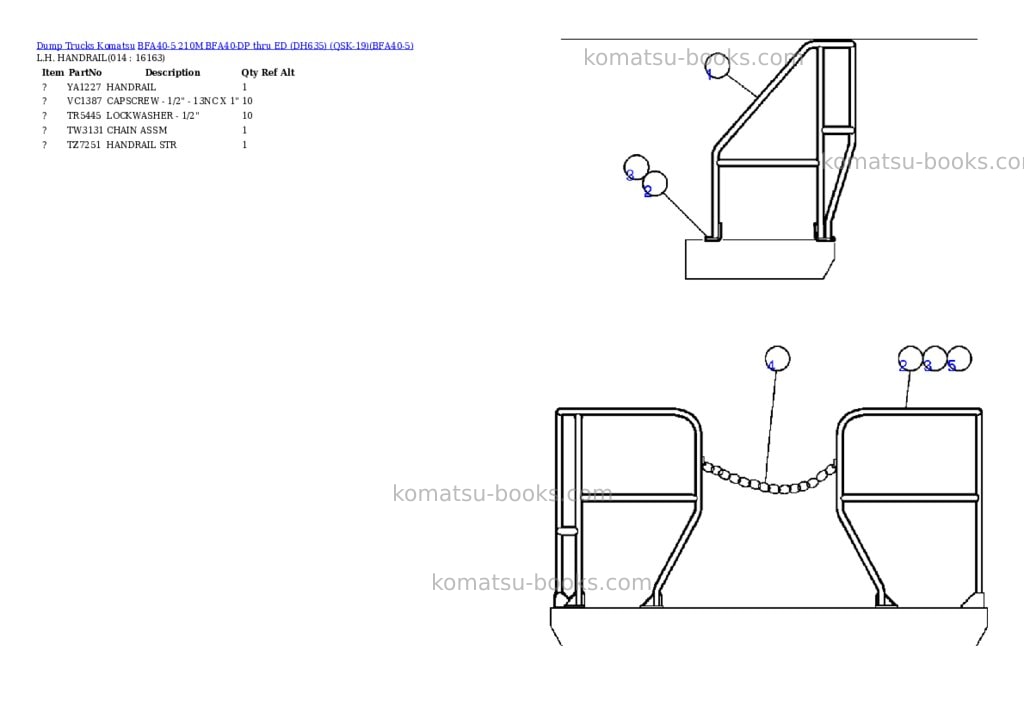 Komatsu bfa40-5 210m bfa40-dp thru ed dh635 qsk-19 Parts catalog cover Page 7 Komatsu bfa40-5 210m bfa40-dp thru ed dh635 qsk-19 Parts catalog cover Page 7