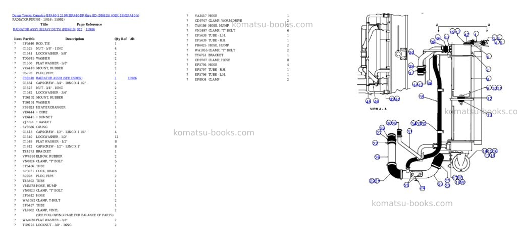 Komatsu bfa40-5 210m bfa40-dp thru ed dh635 qsk-19 Parts catalog cover Page 8 Komatsu bfa40-5 210m bfa40-dp thru ed dh635 qsk-19 Parts catalog cover Page 8