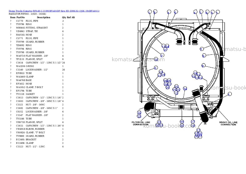 Komatsu bfa40-5 210m bfa40-dp thru ed dh635 qsk-19 Parts catalog cover Page 9 Komatsu bfa40-5 210m bfa40-dp thru ed dh635 qsk-19 Parts catalog cover Page 9