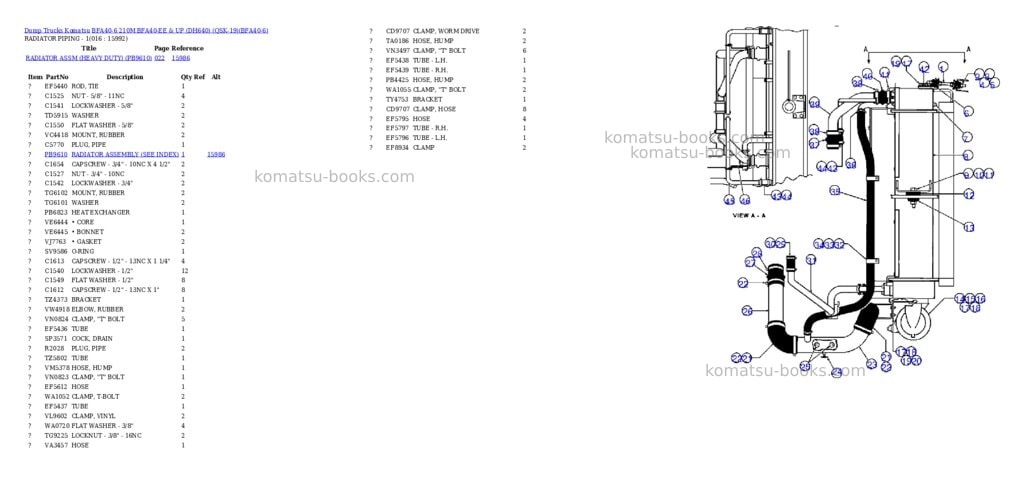 Komatsu bfa40-6 210m bfa40-ee & up dh640 qsk-19 Parts catalog cover Page 8 Komatsu bfa40-6 210m bfa40-ee & up dh640 qsk-19 Parts catalog cover Page 8