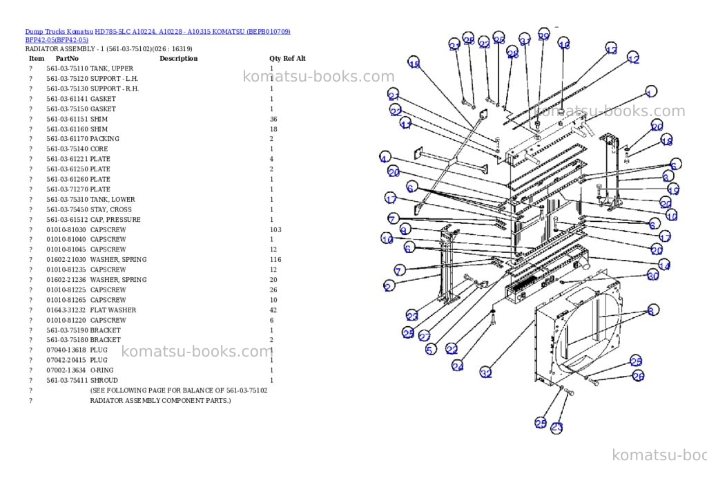 Komatsu hd785-5lc a10224, a10228 - a10315 komatsu bepb010709 bfp42-05 Parts catalog cover Page 10 Komatsu hd785-5lc a10224, a10228 - a10315 komatsu bepb010709 bfp42-05 Parts catalog cover Page 10
