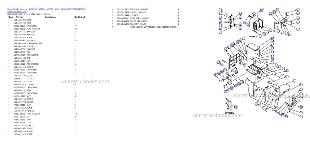 Komatsu hd785-5lc a10224, a10228 - a10315 komatsu bepb010709 bfp42-05 Parts catalog cover Page 5 Komatsu hd785-5lc a10224, a10228 - a10315 komatsu bepb010709 bfp42-05 Parts catalog cover Page 5
