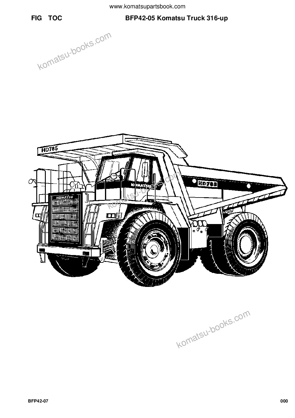 Komatsu hd785-5lc s/n a10316 & up komatsu bepb034604 Parts catalog cover
