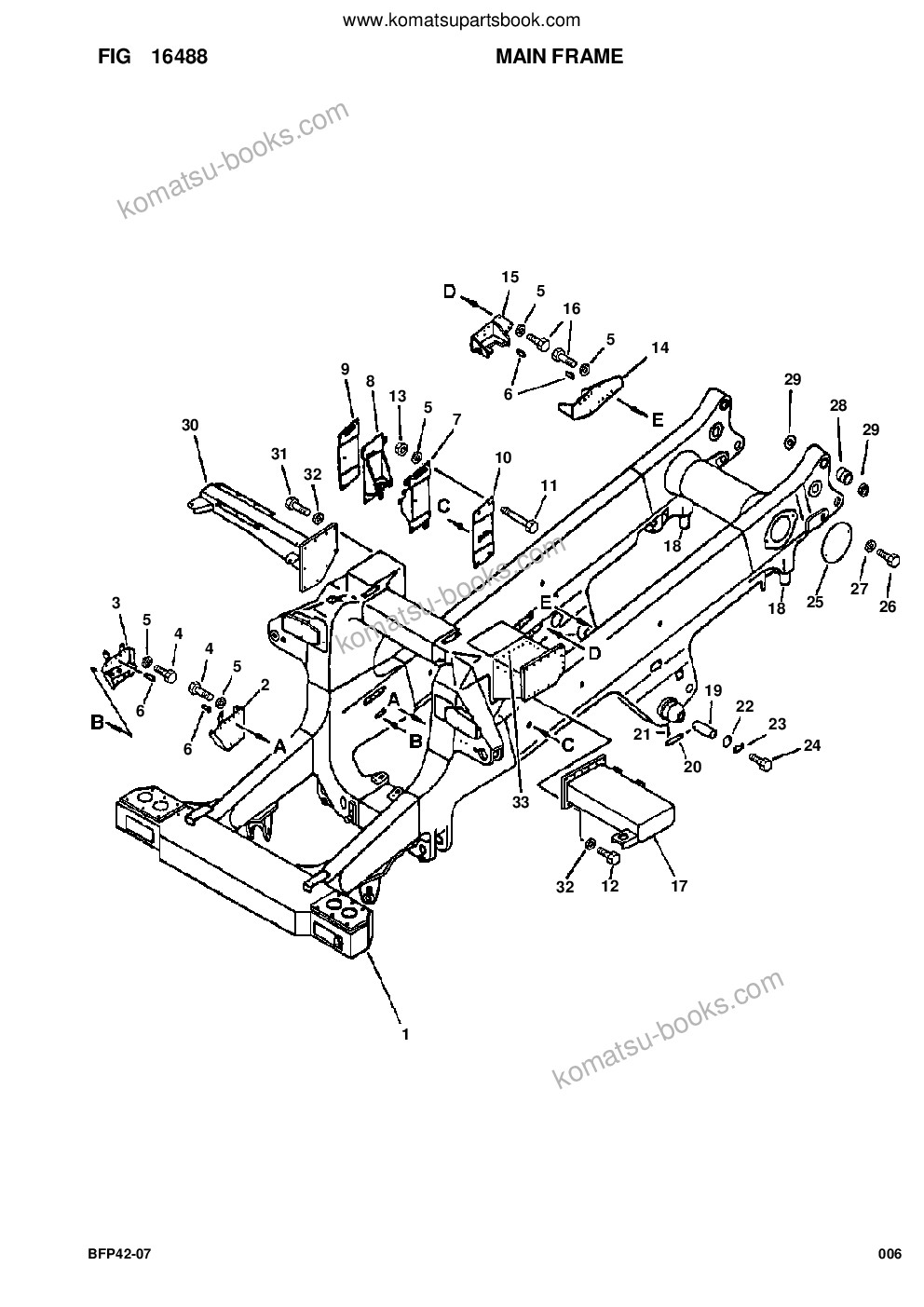 Komatsu hd785-5lc s/n a10316 & up komatsu bepb034604 Parts catalog cover Page 8
