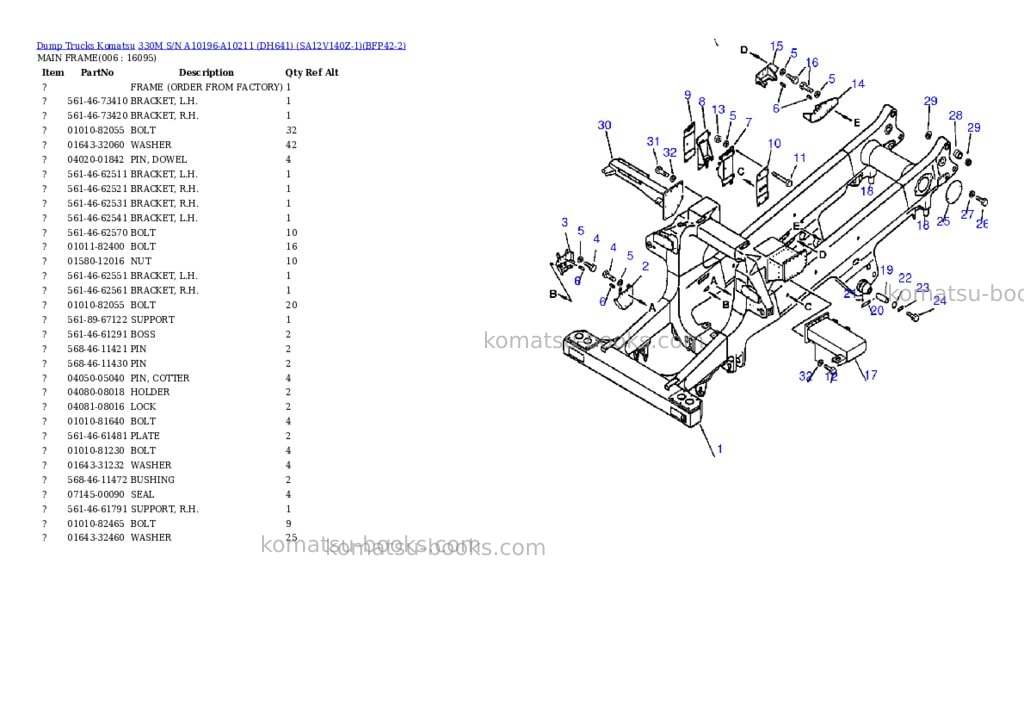 Komatsu 330m s/n a10196-a10211 dh641 sa12v140z-1 Parts catalog cover Page 3 Komatsu 330m s/n a10196-a10211 dh641 sa12v140z-1 Parts catalog cover Page 3