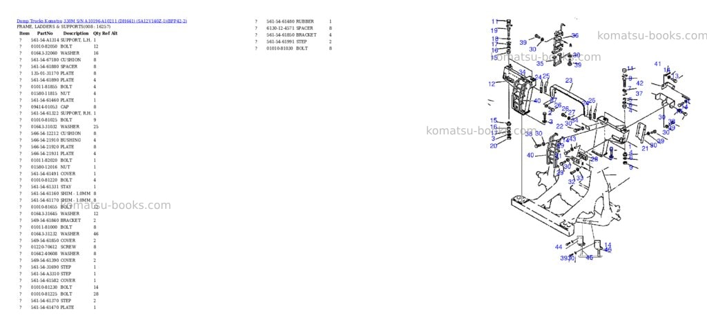 Komatsu 330m s/n a10196-a10211 dh641 sa12v140z-1 Parts catalog cover Page 4 Komatsu 330m s/n a10196-a10211 dh641 sa12v140z-1 Parts catalog cover Page 4