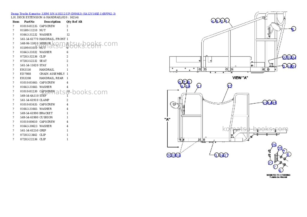 Komatsu 330m s/n a10212-up dh643 sa12v140z-1 Parts catalog cover Page 7 Komatsu 330m s/n a10212-up dh643 sa12v140z-1 Parts catalog cover Page 7