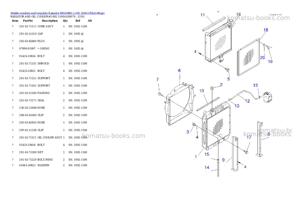 Komatsu br100rg-1 s/n 1002-up Parts catalog cover Page 6 Komatsu br100rg-1 s/n 1002-up Parts catalog cover Page 6