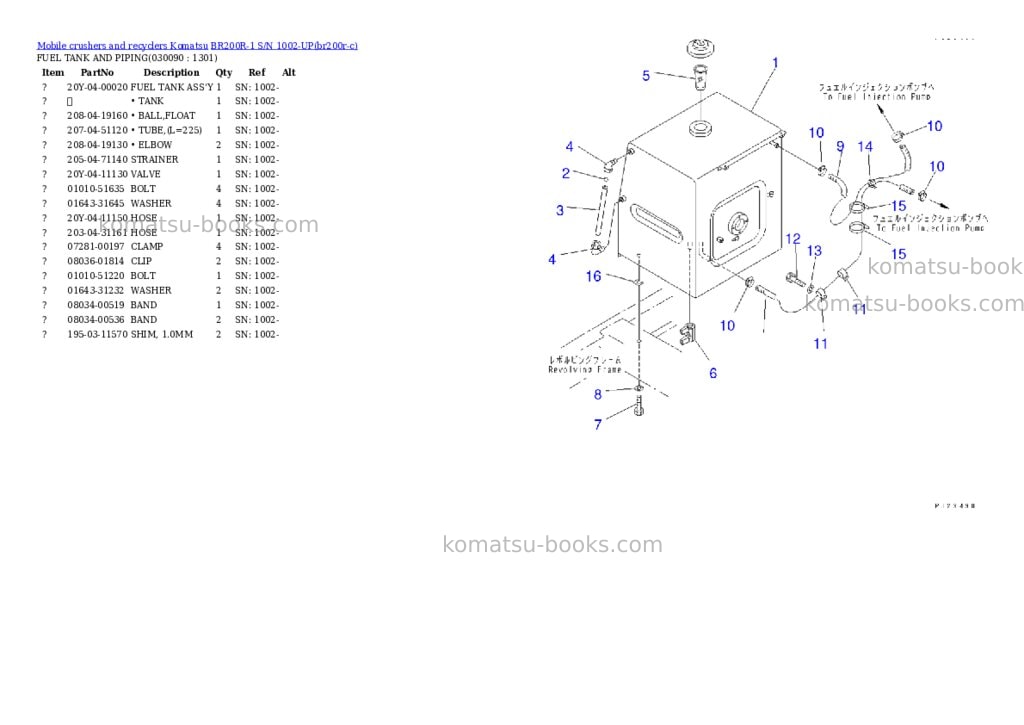 Komatsu BR200R-1 S/N 1002-UP Parts catalog cover Page 8 Komatsu BR200R-1 S/N 1002-UP Parts catalog cover Page 8