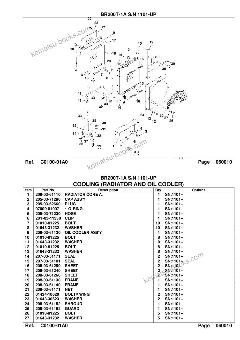 Komatsu br200t-1a s/n 1101-up Parts catalog cover Page 8 Komatsu br200t-1a s/n 1101-up Parts catalog cover Page 8