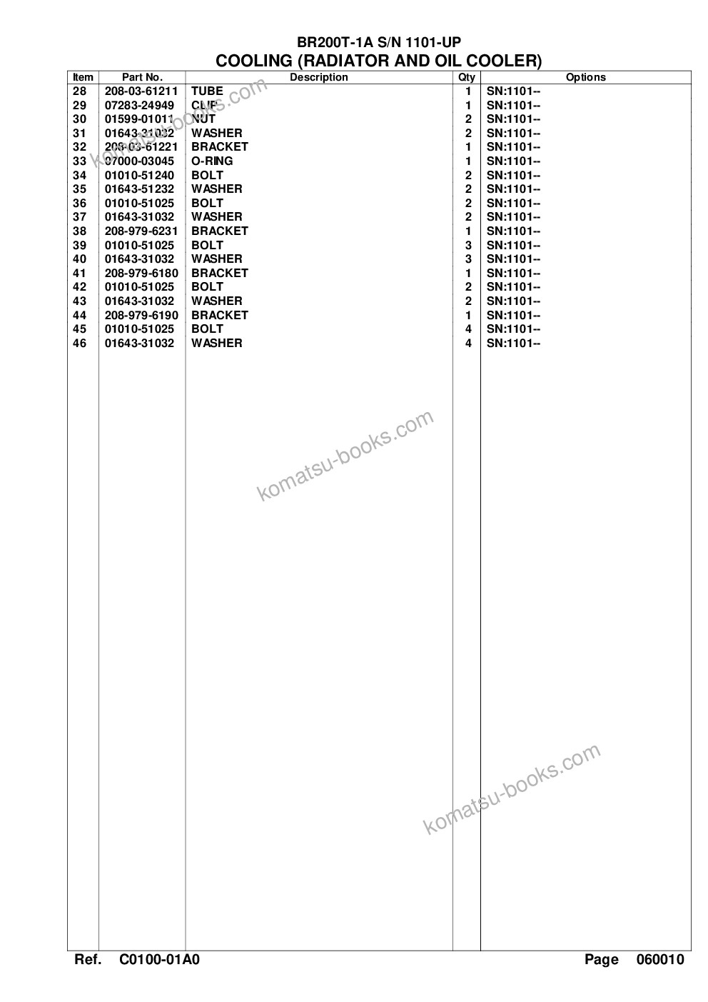 Komatsu br200t-1a s/n 1101-up Parts catalog cover Page 9 Komatsu br200t-1a s/n 1101-up Parts catalog cover Page 9