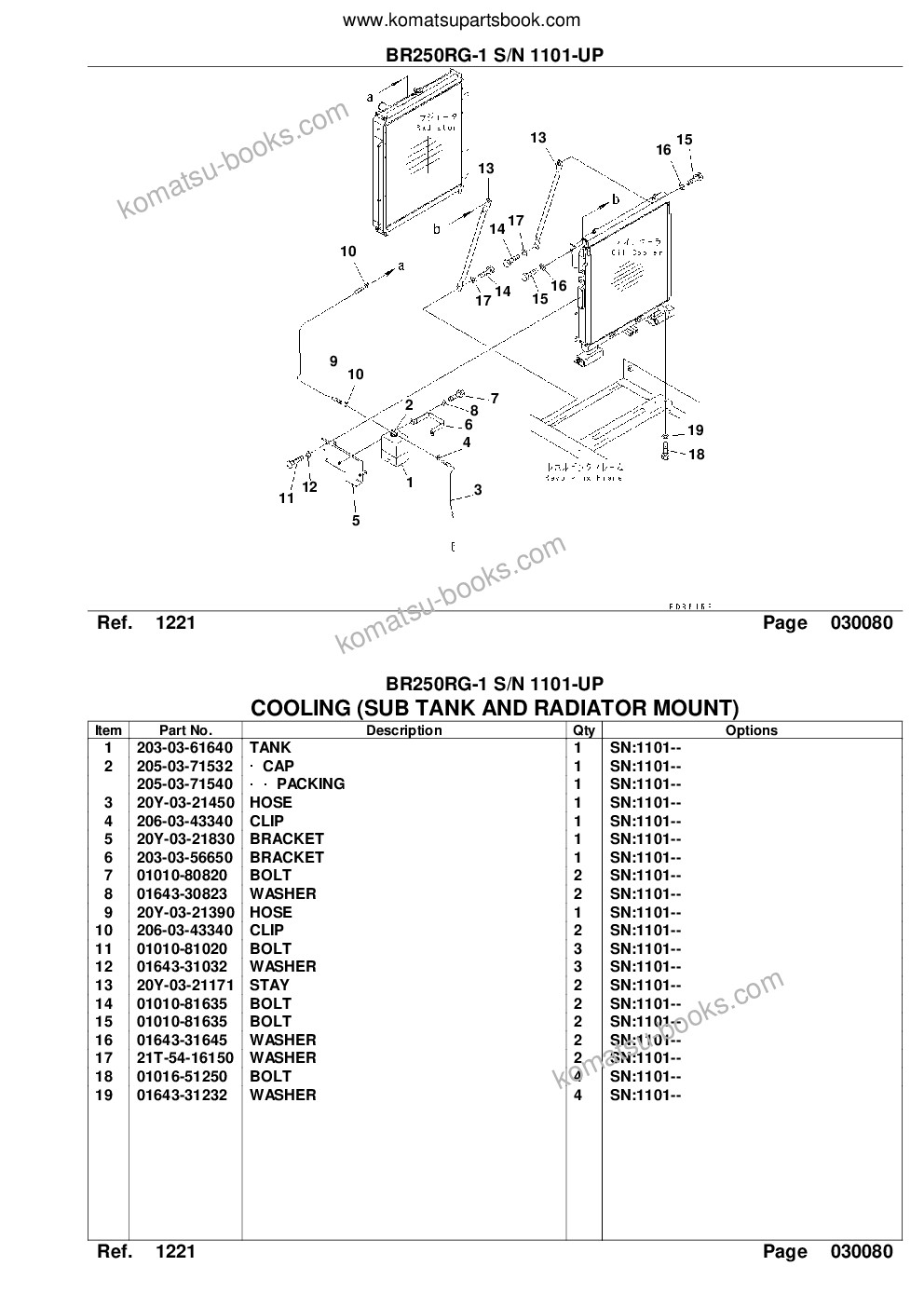 Komatsu br250rg-1 s/n 1101-up Parts catalog cover Page 10