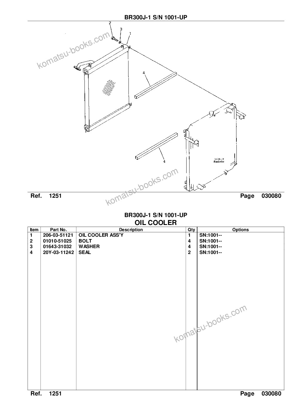 Komatsu br300j-1 s/n 1001-up Parts catalog cover Page 10 Komatsu br300j-1 s/n 1001-up Parts catalog cover Page 10