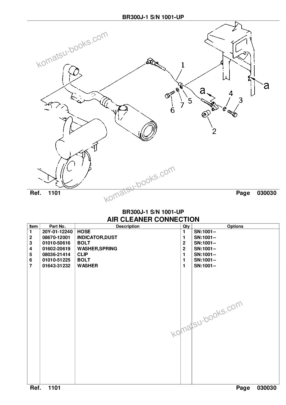 Komatsu br300j-1 s/n 1001-up Parts catalog cover Page 5 Komatsu br300j-1 s/n 1001-up Parts catalog cover Page 5