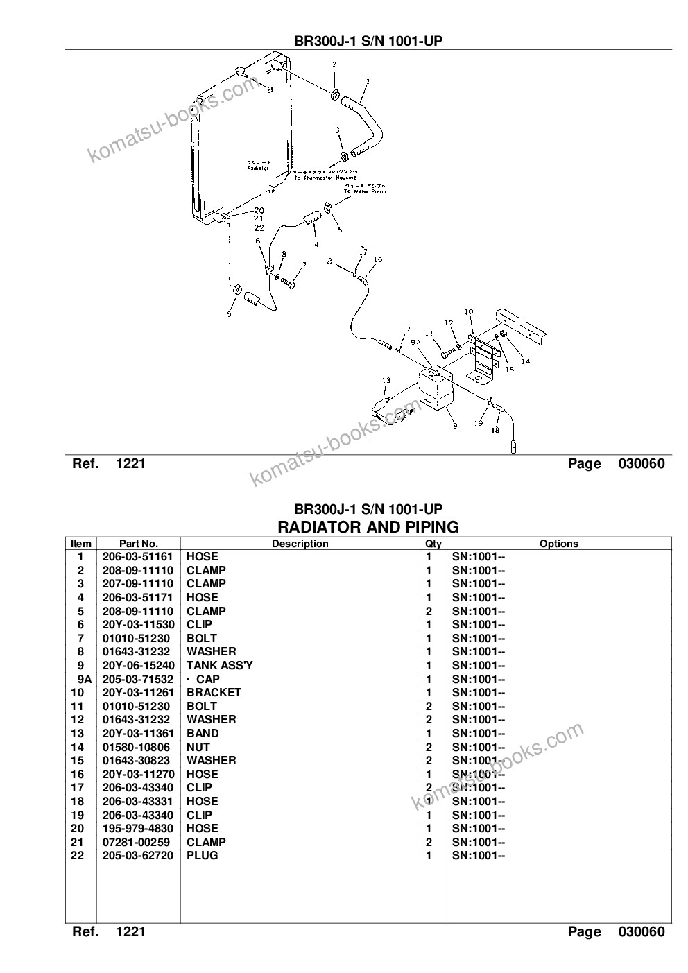Komatsu br300j-1 s/n 1001-up Parts catalog cover Page 8 Komatsu br300j-1 s/n 1001-up Parts catalog cover Page 8