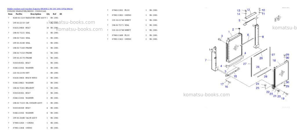 Komatsu br300s-2-m1 s/n 2001-up Parts catalog cover Page 6 Komatsu br300s-2-m1 s/n 2001-up Parts catalog cover Page 6