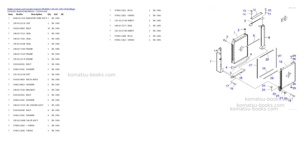 Komatsu br380jg-1-m1 s/n 1001-up Parts catalog cover Page 6 Komatsu br380jg-1-m1 s/n 1001-up Parts catalog cover Page 6