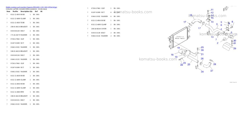 Komatsu br550jg-1 s/n 1001-up Parts catalog cover Page 8
