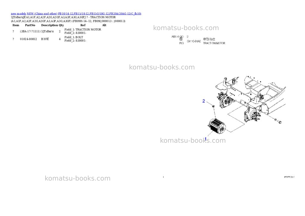 Komatsu fb10/14-12,fb15/18-12,fb15g/18g-12,fb20a/20ag-12 Parts catalog cover Page 9 Komatsu fb10/14-12,fb15/18-12,fb15g/18g-12,fb20a/20ag-12 Parts catalog cover Page 9