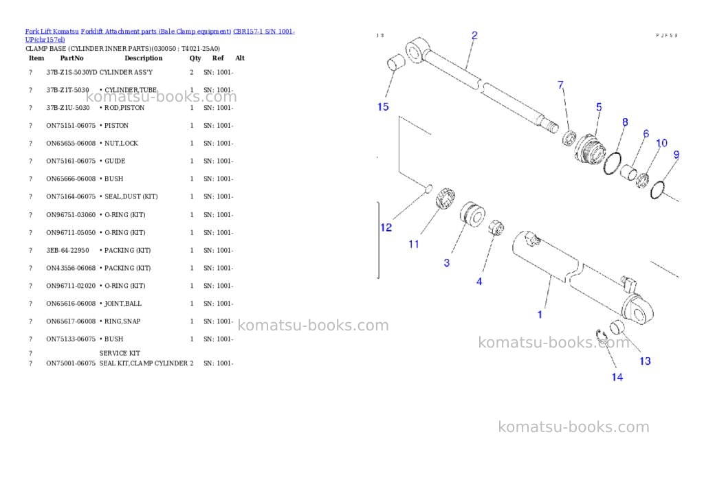 Komatsu cbr157-1 s/n 1001-up Parts catalog cover Page 4 Komatsu cbr157-1 s/n 1001-up Parts catalog cover Page 4