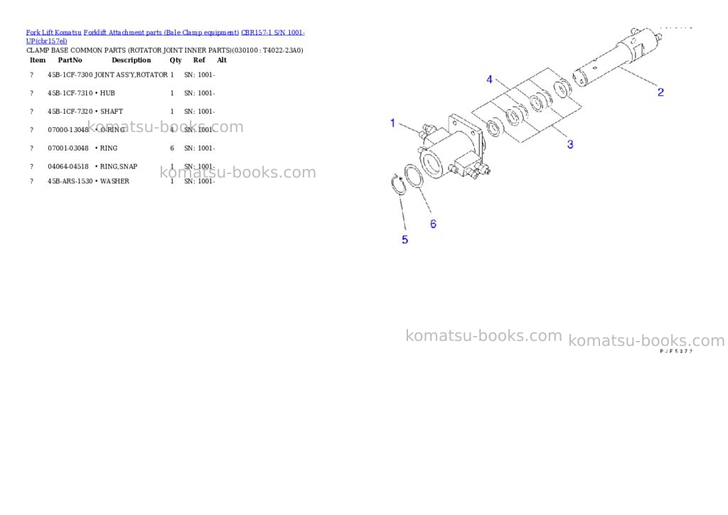 Komatsu cbr157-1 s/n 1001-up Parts catalog cover Page 9 Komatsu cbr157-1 s/n 1001-up Parts catalog cover Page 9