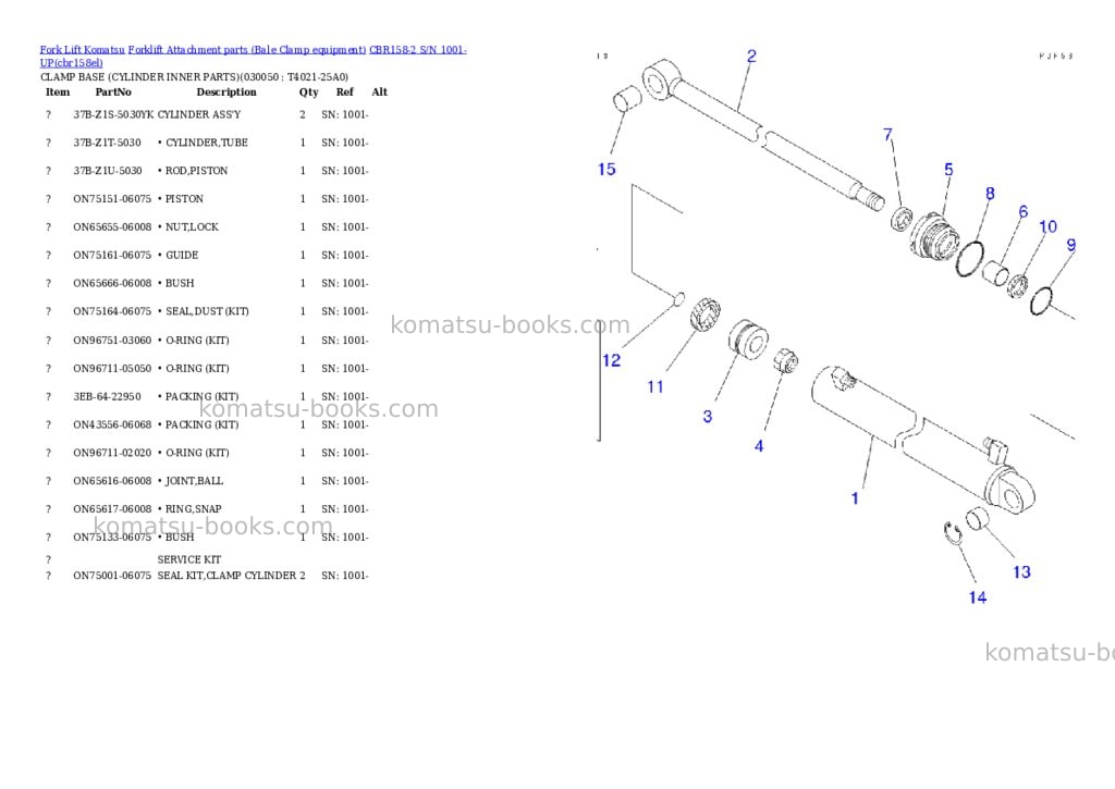 Komatsu cbr158-2 s/n 1001-up Parts catalog cover Page 4 Komatsu cbr158-2 s/n 1001-up Parts catalog cover Page 4