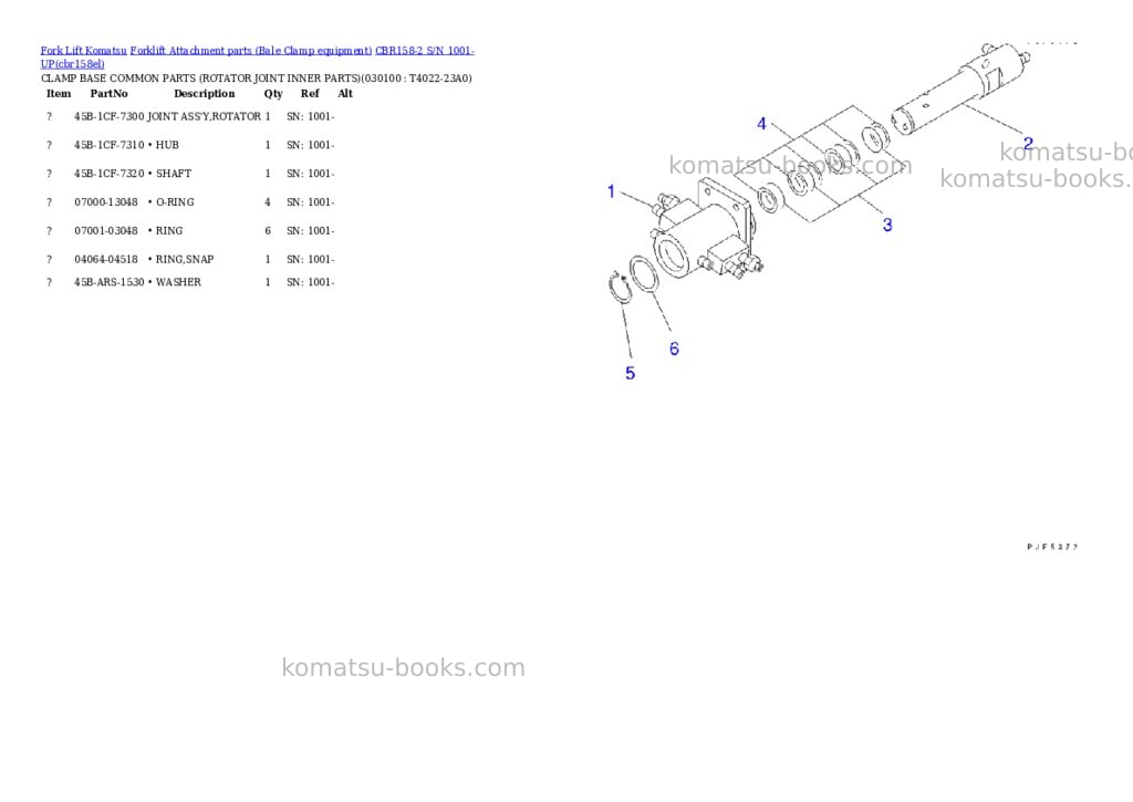 Komatsu cbr158-2 s/n 1001-up Parts catalog cover Page 9 Komatsu cbr158-2 s/n 1001-up Parts catalog cover Page 9