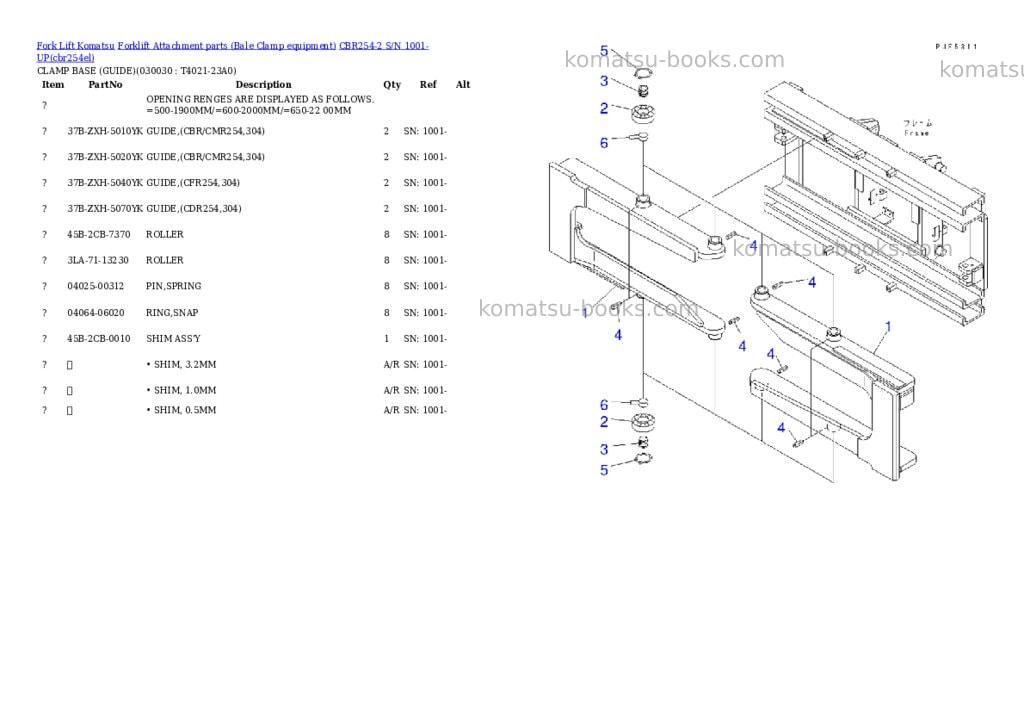 Komatsu cbr254-2 s/n 1001-up Parts catalog cover Page 2 Komatsu cbr254-2 s/n 1001-up Parts catalog cover Page 2