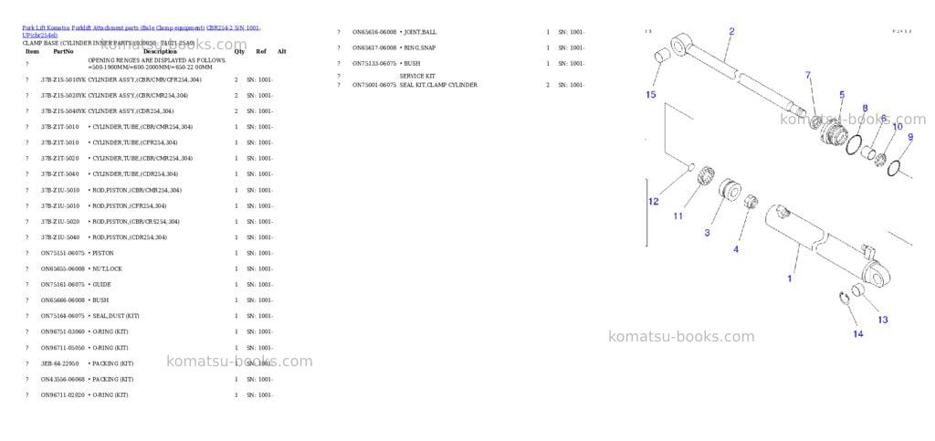 Komatsu cbr254-2 s/n 1001-up Parts catalog cover Page 4 Komatsu cbr254-2 s/n 1001-up Parts catalog cover Page 4