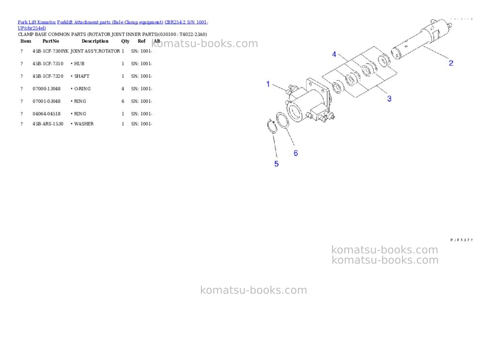 Komatsu cbr254-2 s/n 1001-up Parts catalog cover Page 9 Komatsu cbr254-2 s/n 1001-up Parts catalog cover Page 9