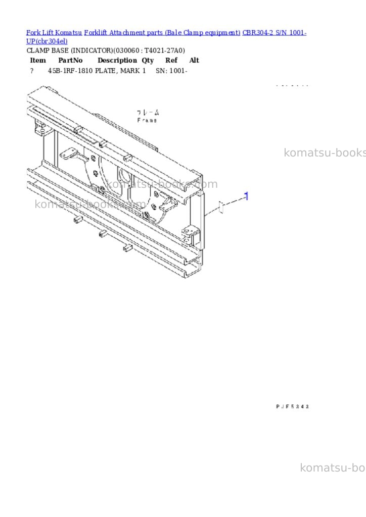 Komatsu cbr304-2 s/n 1001-up Parts catalog cover Page 5 Komatsu cbr304-2 s/n 1001-up Parts catalog cover Page 5