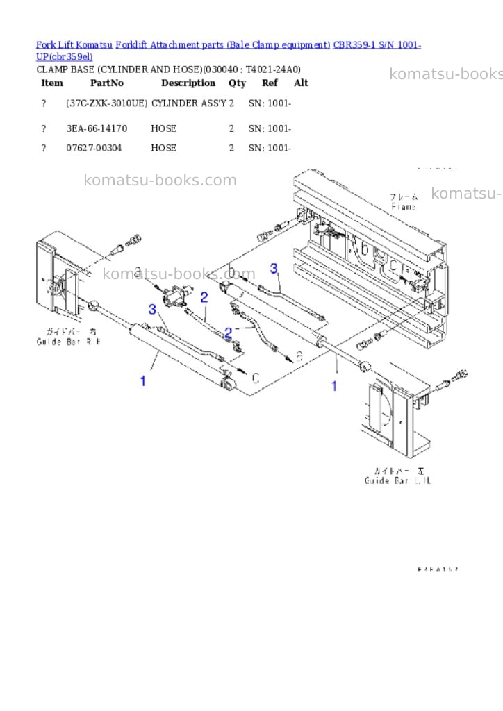 Komatsu cbr359-1 s/n 1001-up Parts catalog cover Page 3 Komatsu cbr359-1 s/n 1001-up Parts catalog cover Page 3