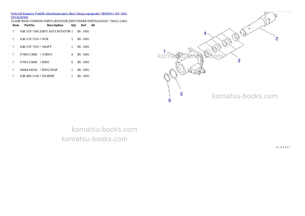 Komatsu cbr409-1 s/n 1001-up Parts catalog cover Page 9 Komatsu cbr409-1 s/n 1001-up Parts catalog cover Page 9