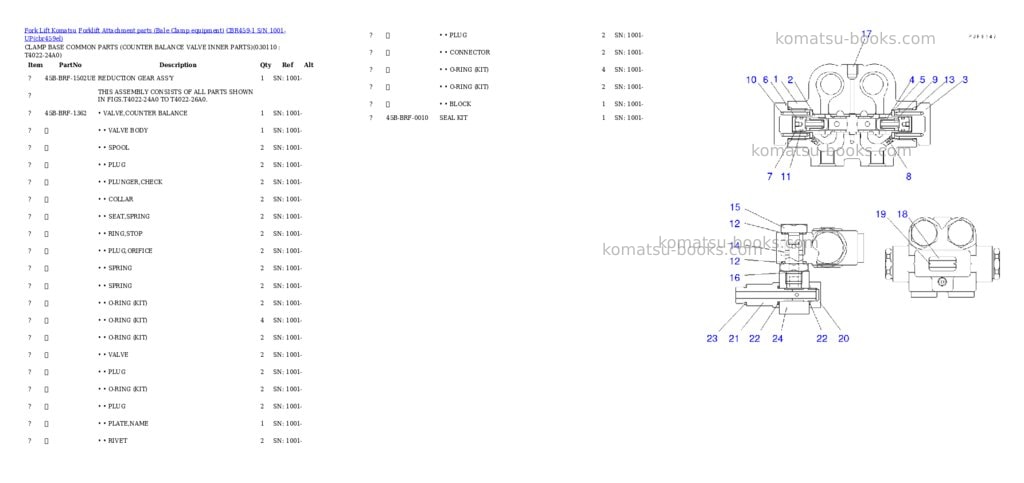 Komatsu cbr459-1 s/n 1001-up Parts catalog cover Page 10