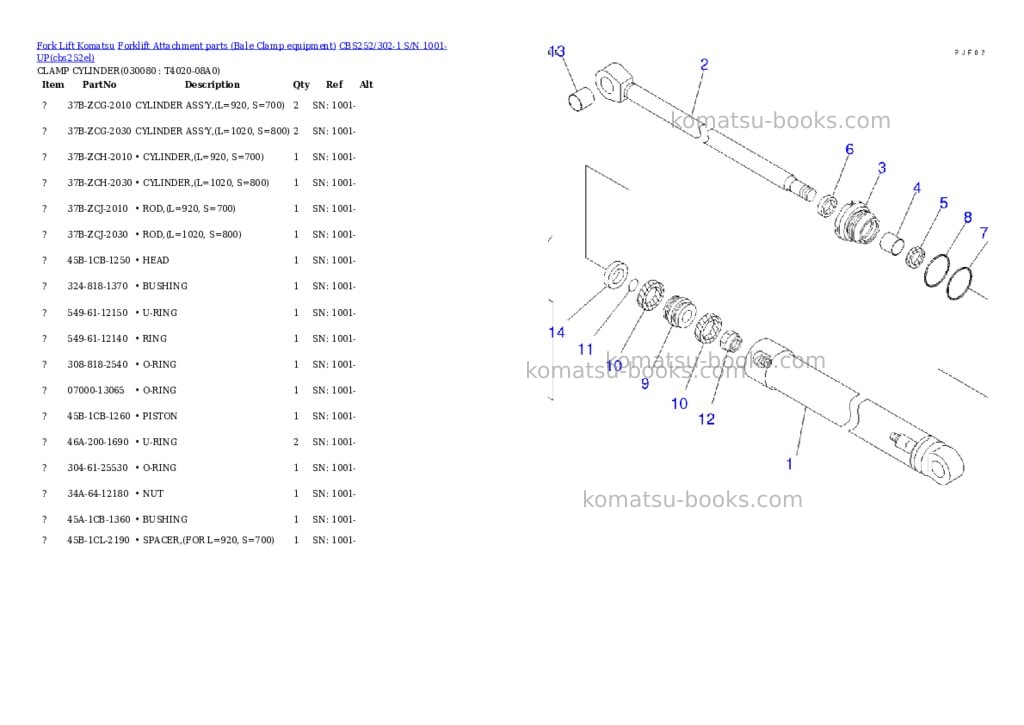 Komatsu cbs252/302-1 s/n 1001-up Parts catalog cover Page 7
