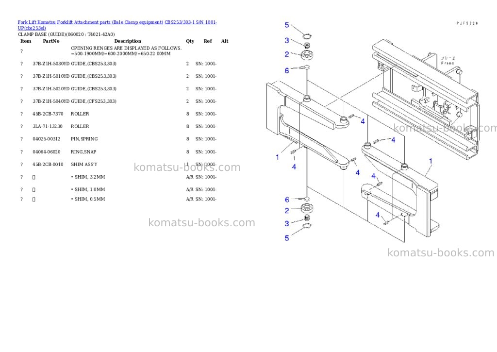 Komatsu cbs253/303-1 s/n 1001-up Parts catalog cover Page 10 Komatsu cbs253/303-1 s/n 1001-up Parts catalog cover Page 10