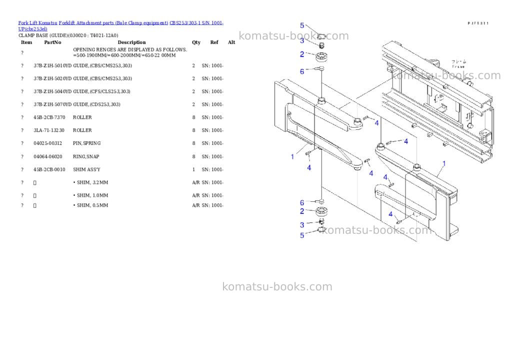 Komatsu cbs253/303-1 s/n 1001-up Parts catalog cover Page 2 Komatsu cbs253/303-1 s/n 1001-up Parts catalog cover Page 2