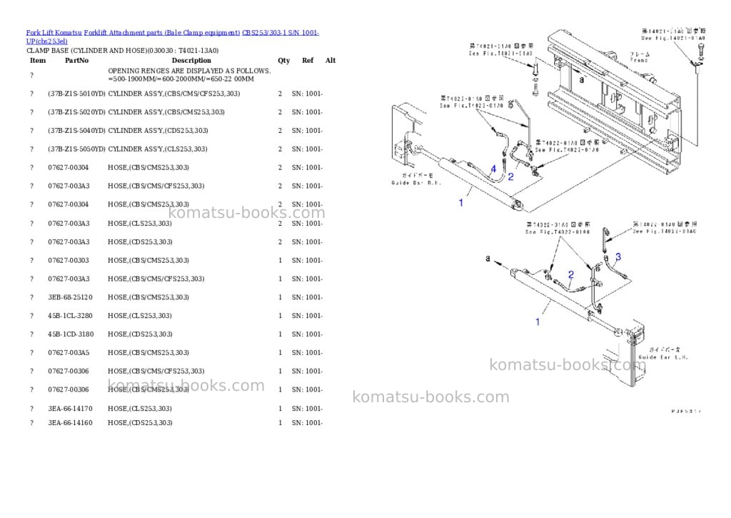 Komatsu cbs253/303-1 s/n 1001-up Parts catalog cover Page 3 Komatsu cbs253/303-1 s/n 1001-up Parts catalog cover Page 3
