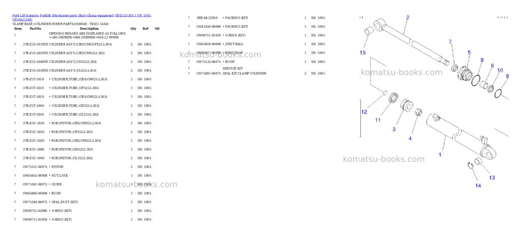Komatsu cbs253/303-1 s/n 1001-up Parts catalog cover Page 4 Komatsu cbs253/303-1 s/n 1001-up Parts catalog cover Page 4
