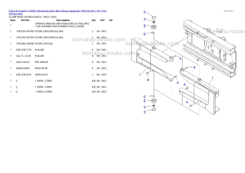 Komatsu cbs254/304-2 s/n 1001-up Parts catalog cover Komatsu cbs254/304-2 s/n 1001-up Parts catalog cover