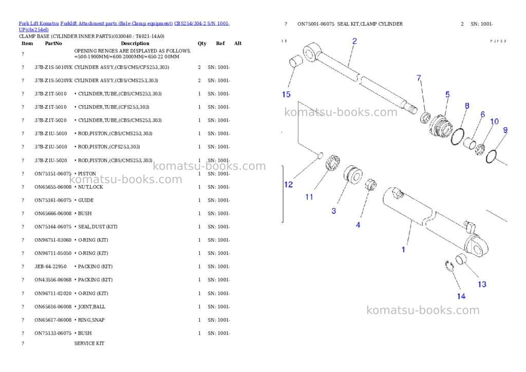 Komatsu cbs254/304-2 s/n 1001-up Parts catalog cover Page 3 Komatsu cbs254/304-2 s/n 1001-up Parts catalog cover Page 3