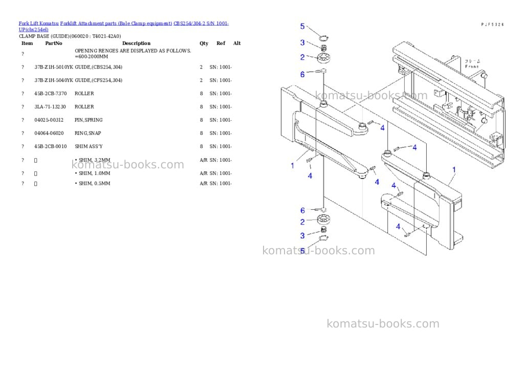 Komatsu cbs254/304-2 s/n 1001-up Parts catalog cover Page 9 Komatsu cbs254/304-2 s/n 1001-up Parts catalog cover Page 9