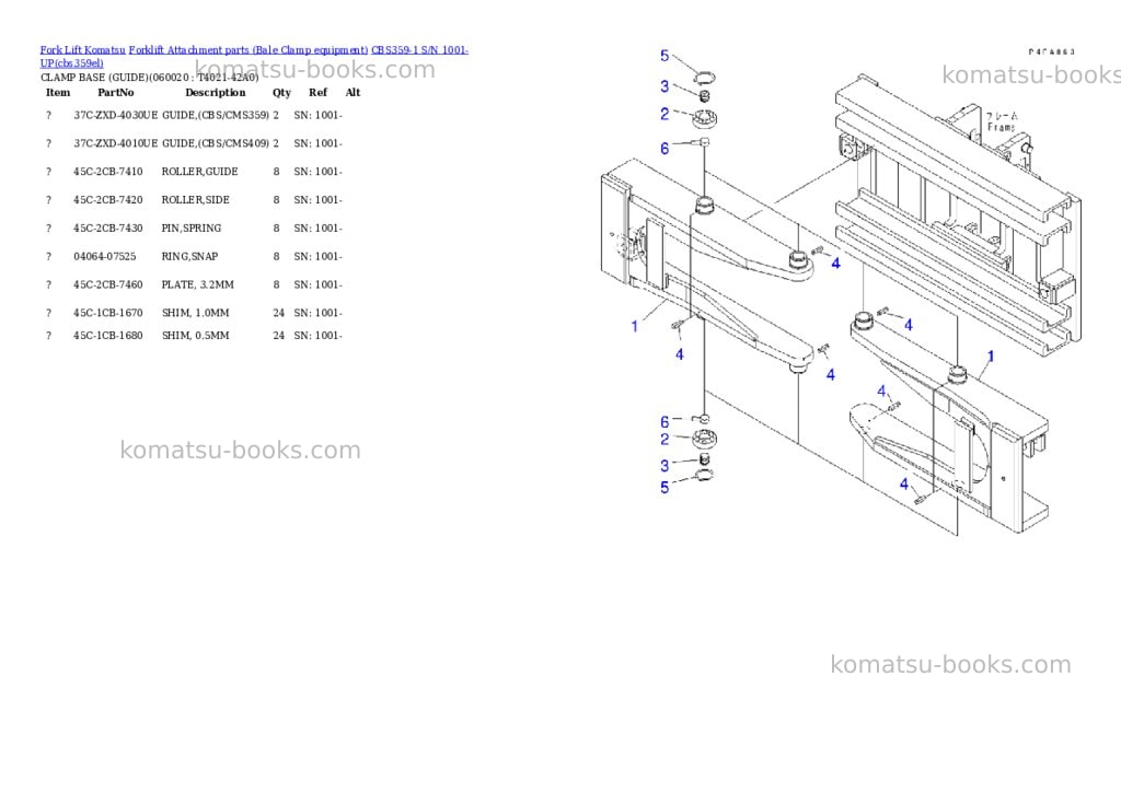 Komatsu cbs359-1 s/n 1001-up Parts catalog cover Page 10 Komatsu cbs359-1 s/n 1001-up Parts catalog cover Page 10