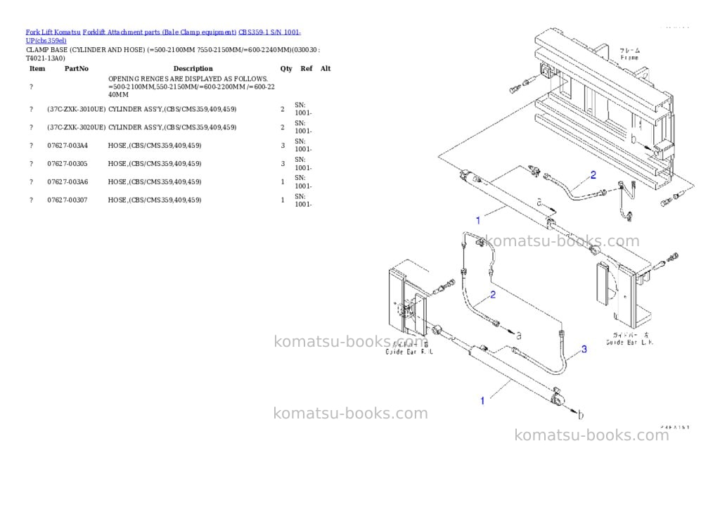 Komatsu cbs359-1 s/n 1001-up Parts catalog cover Page 2 Komatsu cbs359-1 s/n 1001-up Parts catalog cover Page 2