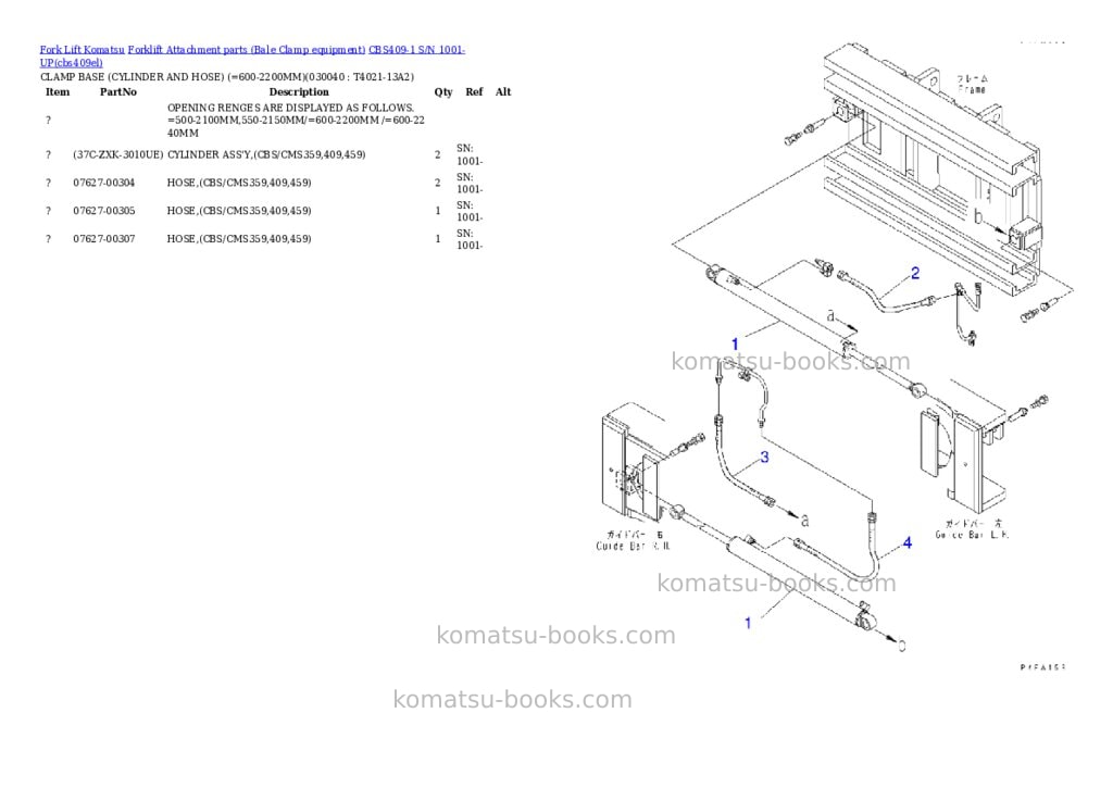 Komatsu cbs409-1 s/n 1001-up Parts catalog cover Page 3 Komatsu cbs409-1 s/n 1001-up Parts catalog cover Page 3