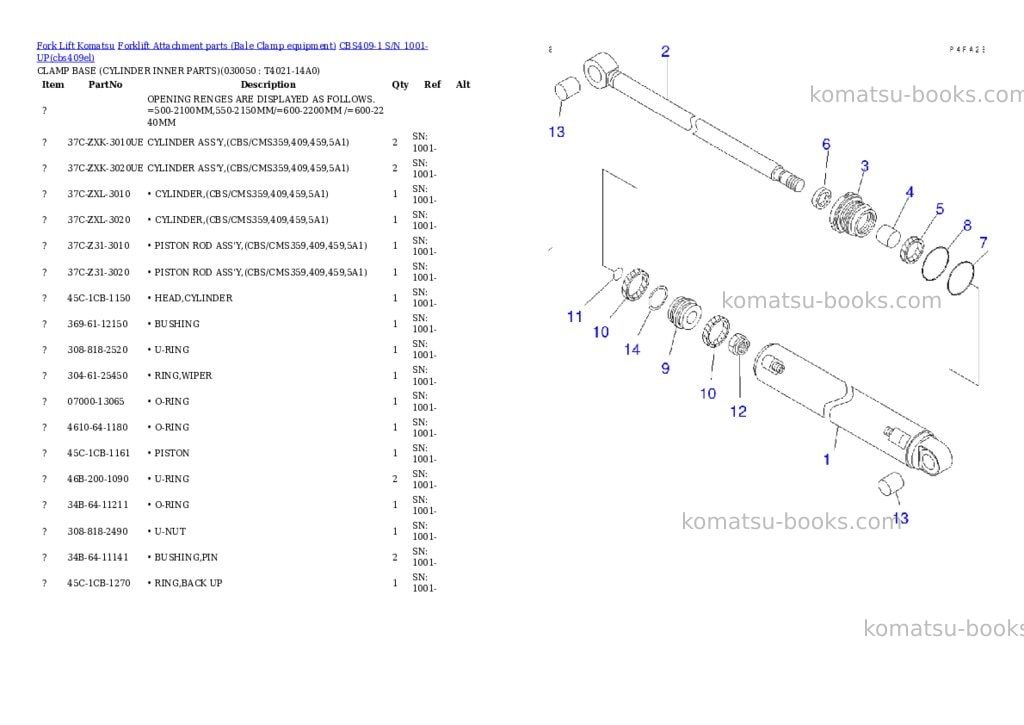 Komatsu cbs409-1 s/n 1001-up Parts catalog cover Page 4 Komatsu cbs409-1 s/n 1001-up Parts catalog cover Page 4