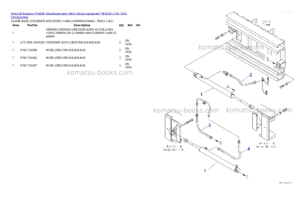 Komatsu cbs459-1 s/n 1001-up Parts catalog cover Page 3 Komatsu cbs459-1 s/n 1001-up Parts catalog cover Page 3