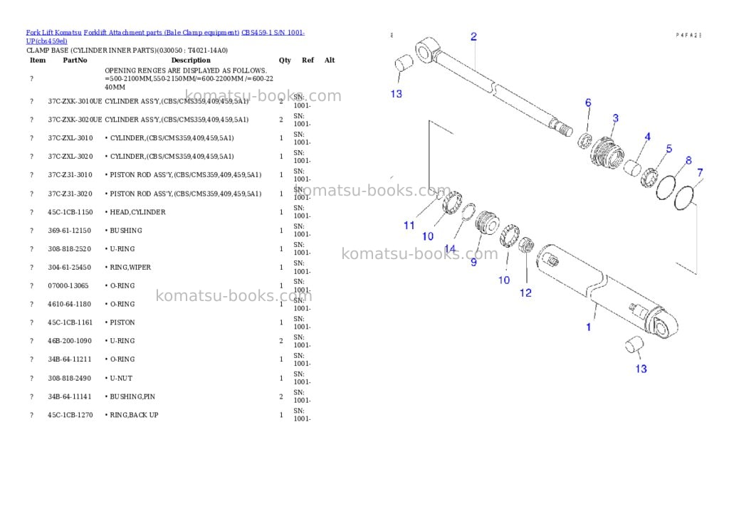 Komatsu cbs459-1 s/n 1001-up Parts catalog cover Page 4 Komatsu cbs459-1 s/n 1001-up Parts catalog cover Page 4