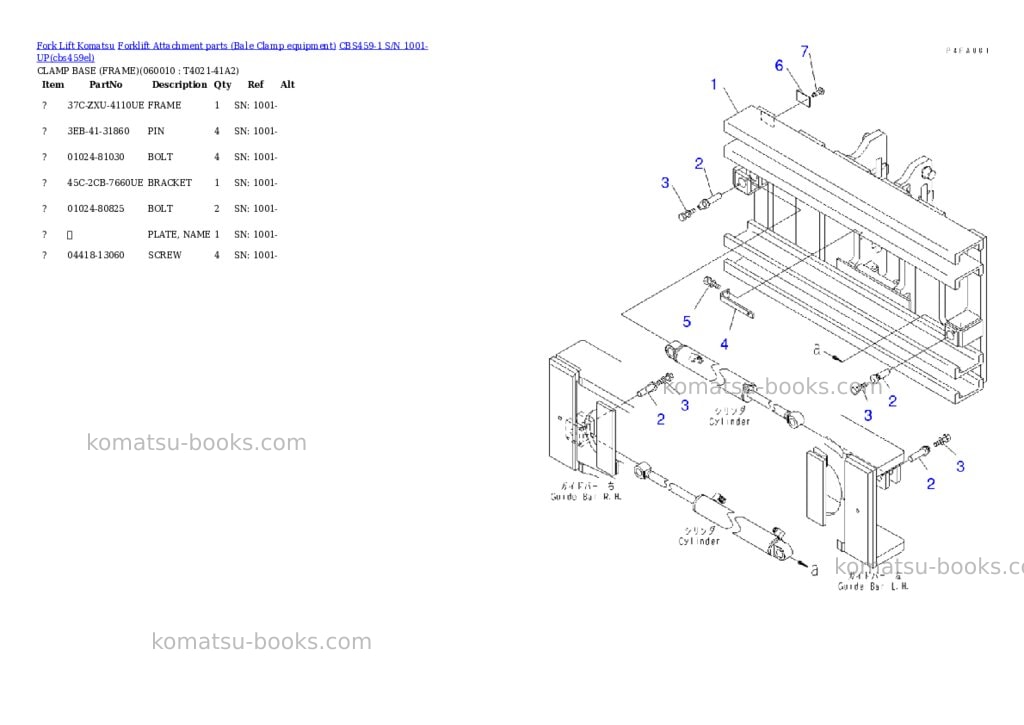 Komatsu cbs459-1 s/n 1001-up Parts catalog cover Page 9 Komatsu cbs459-1 s/n 1001-up Parts catalog cover Page 9