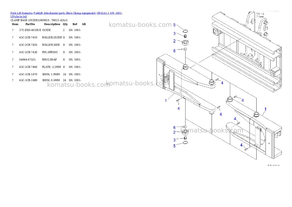 Komatsu cbs5a1-1 s/n 1001-up Parts catalog cover Page 10 Komatsu cbs5a1-1 s/n 1001-up Parts catalog cover Page 10